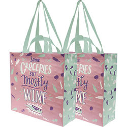 Some Groceries But Mostly Wine Market Tote