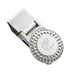Personalized Silver Golf Ball Money Clip