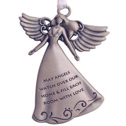 Personalized Watch Over Our Home Angel Ornament
