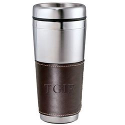 Personalized American Classic Leather Wrapperd 16 oz Tumbler