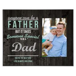 To Be a Dad Personalized Wood Print Picture Frame