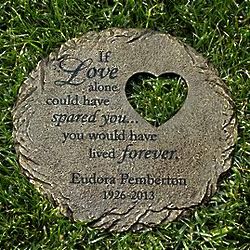 Personalized Memorial Heart Cut-Out Stepping Stone