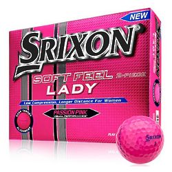 Lady's Soft Feel Pink Personalized Golf Balls