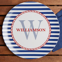 Personalized Anchors Away Melamine Plate