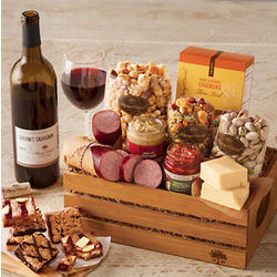 Father's Day Snack Crate with Wine