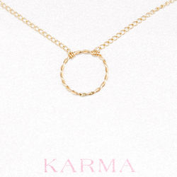 Karma Medium Twist Link Gold Necklace