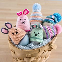 3 Crocheted Egg Toppers
