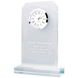 Personalized Jade Glass Quartz Desk Clock