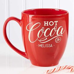 Hot Cocoa Personalized Vintage Bistro Mug