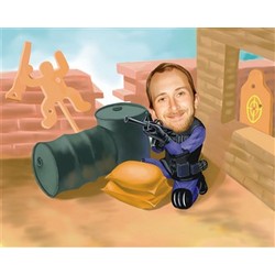 Paintballer Caricature from Photos
