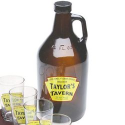 Personalized Yellow Tavern Beer Growler