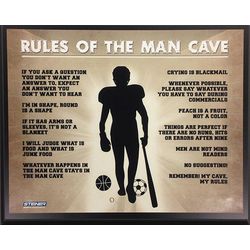 My Man Cave My Rules Plaque