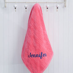 Colorful Embroidered Name Beach Towel