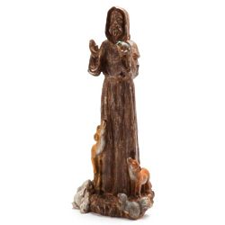 St. Francis Garden Statue with Distressed Wood Finish
