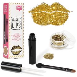 Sparkle Lips Gold Glitter Set