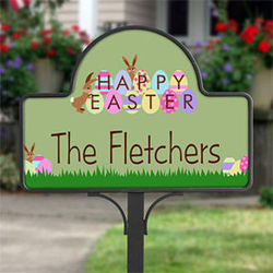 Happy Easter Personalized Decorative Yard Sign