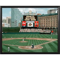Baltimore Orioles Personalized Scoreboard 11x14 Framed Canvas