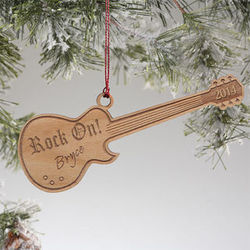 Rock On Personalized Guitar Ornament