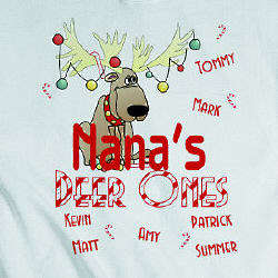 Personalized Candy Cane Deer Ones Sweatshirt