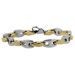 Men's Two-Tone Stainless Steel Links Bracelet