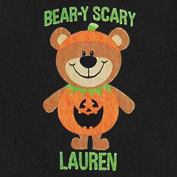 Personalized Halloween Bear-y Scary Baby Bodysuit