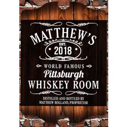 Famous Whiskey Room Personalized Bar Sign