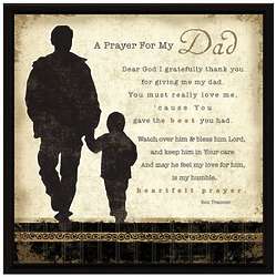 Prayer For My Dad Easel Plaque
