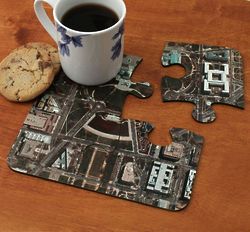 Aerial Photograph Puzzle Coasters