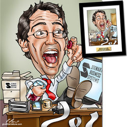 Personalized Accountant Caricature