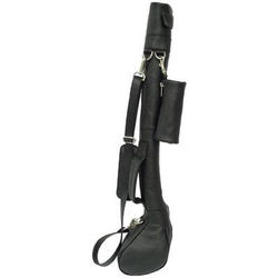 Driving Range Golf Caddy in Black Leather