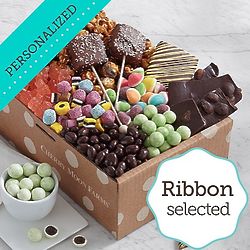 Chocolate and Sweets Gift Box with Personalized Ribbon