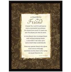 A Prayer For My Friend Easel Plaque