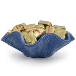 Textured Ceramic 7" Pottery Candy Dish