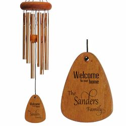 24 Inch Welcome to Our Home Personalized Wind Chime