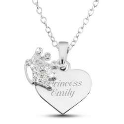 Girl's Sterling Tiara Necklace