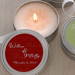 Personalized From This Day Forward Candle Tin Wedding Favors