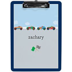 Personalized Race Cars Clipboard