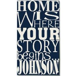 Where Our Story Begins Personalized Subway Art Canvas Print
