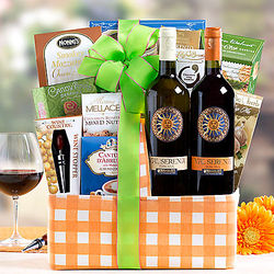 Italian Red and White Wine Duet Gift Basket