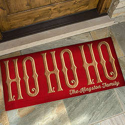 Personalized Oversized Ho Ho Ho Christmas Doormat
