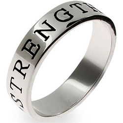 Strength Sterling Silver Friendship Ring