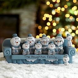 Personalized Family Snow Buddies Couch Figurine