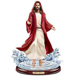 Reflections of His Divine Power Mirrored Jesus Sculpture