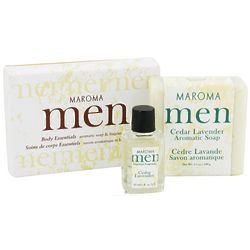 Men's Cedar Lavender Aromatic Soap and Fragrance Oil Set