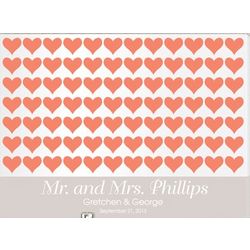 Poppy Hearts Personalized Canvas
