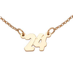 Gold Over Sterling Double Digit Necklace