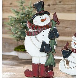 Wooden Standing Snowman