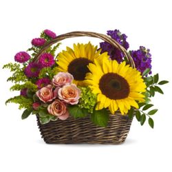 Picnic in the Park Summer Basket Bouquet