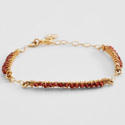 Gold Fill Garnet Bracelet