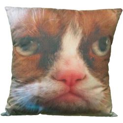 Grumpy Cat Face Pillow